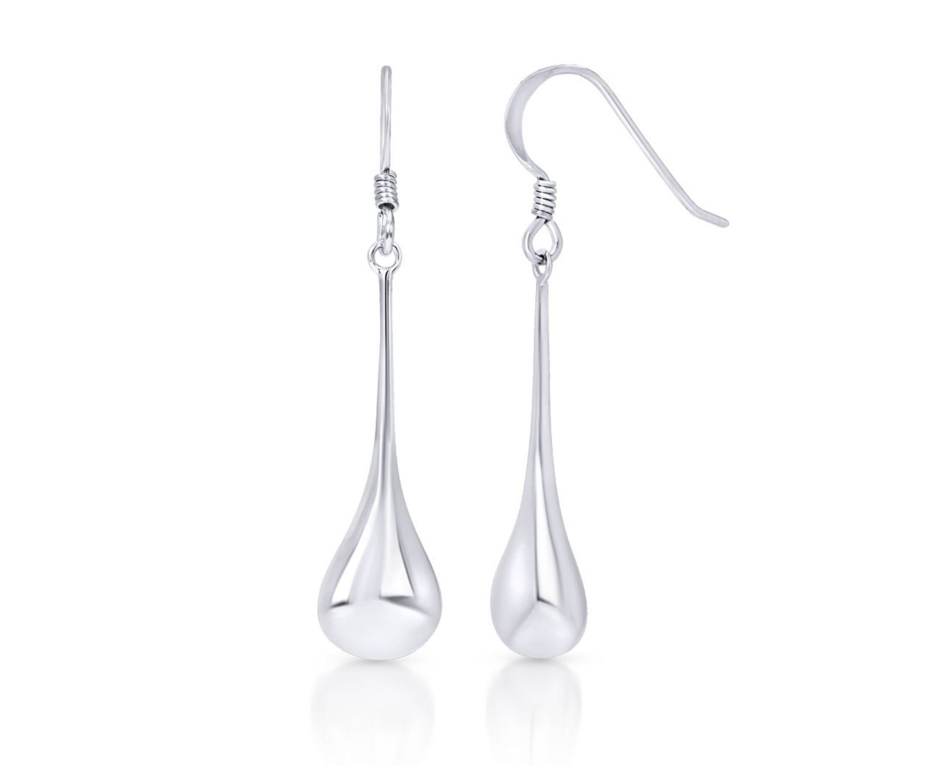 teardrop earrings silver