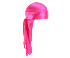 Hot Pink Durag Silky Feel Doo Head Wrap Bandana Soft Cap Unisex Mens Womens Wrap Polyester
