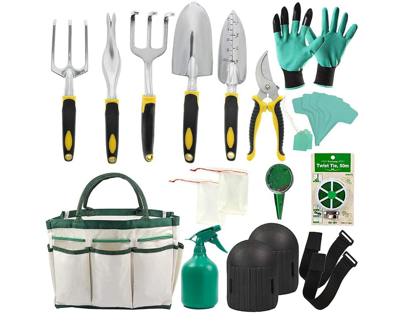 Garden Tools Set 14 Piece Gardening Gifts Tool Kit with 6 Hand Tools