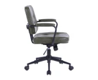 Luxo Baylee PU Leather Office Chair - Dark Grey