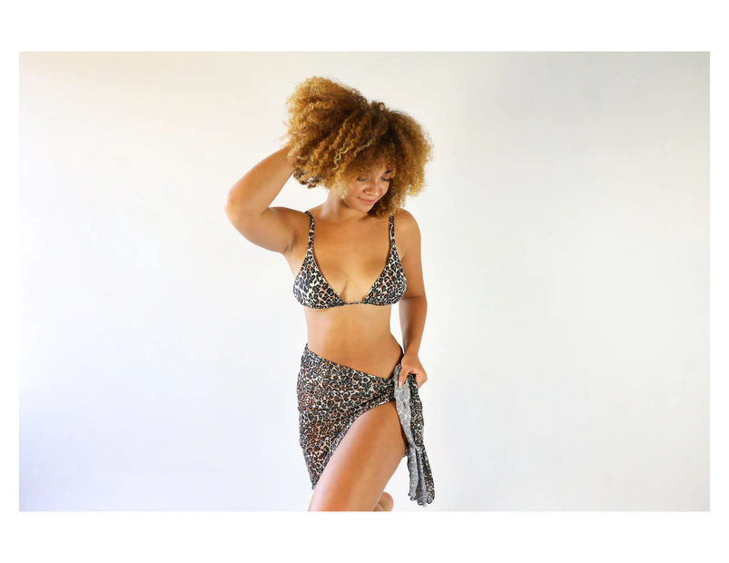 Womens Leo The Leopard Bikini Top