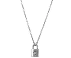 Minali Padlock Necklace - Silver