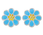 Minali Kids' Flower Stud Earrings - Silver/Blue