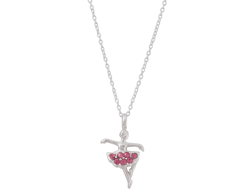 Minali Kids' Ballet Necklace - Silver/Pink