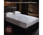 Quilted Cotton Covered Waterproof Mattress Protector - Double