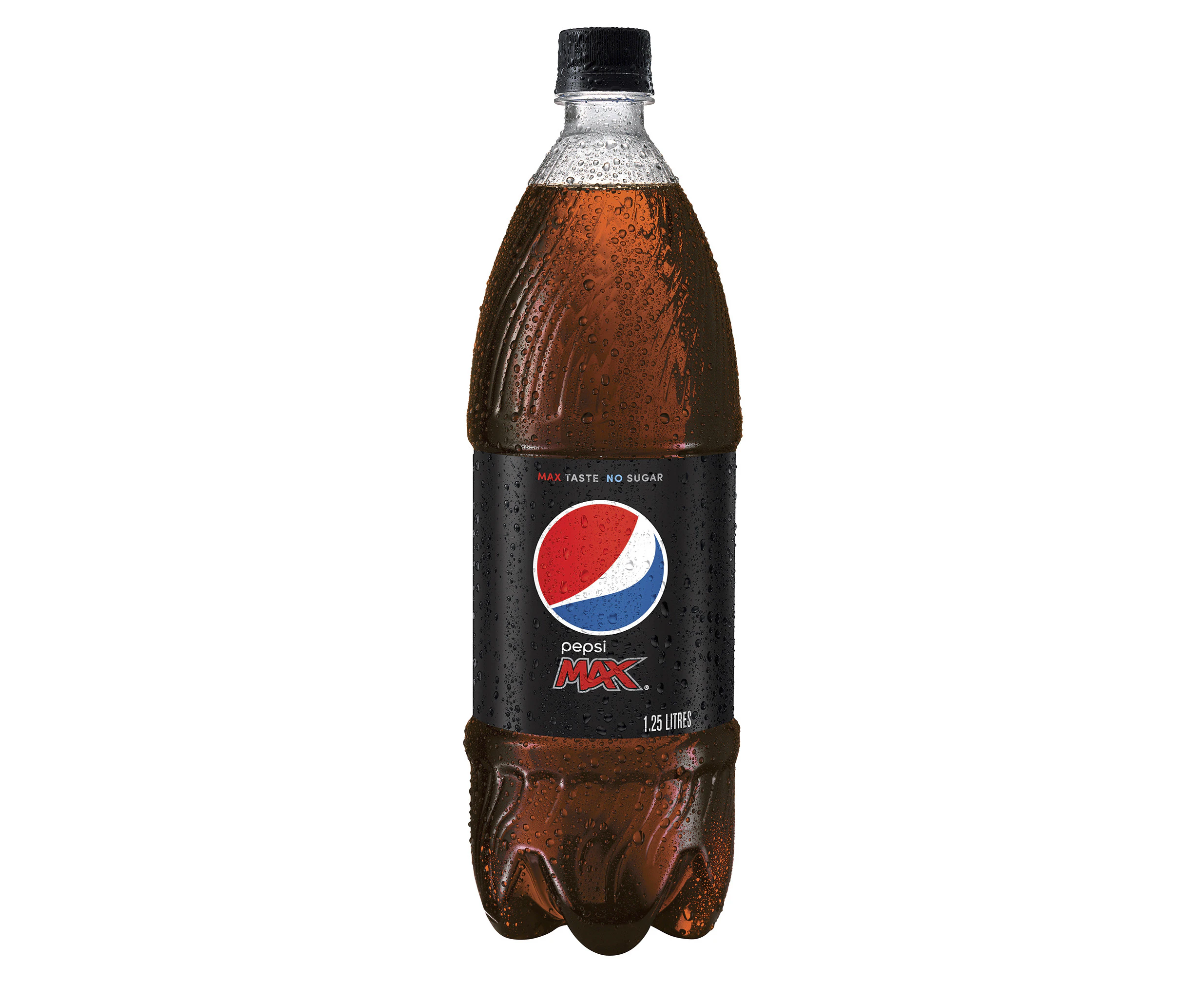 Pepsi Max No Sugar Soda 1.25L Bottle 12 x 1.25L