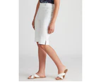 Rockmans Knee Length Eyelet Bengaline Shorts - Womens - White