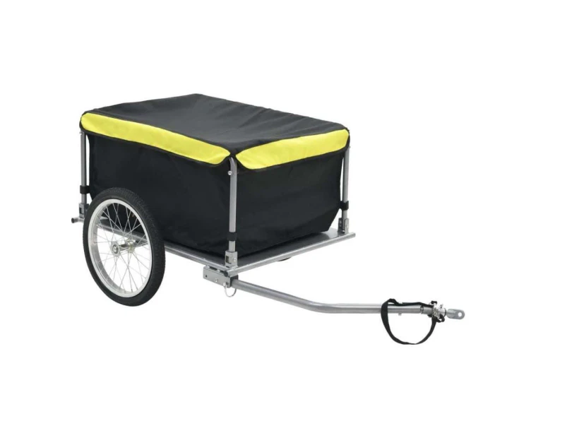 Bicycle Cargo Trailer With Fabric Box And Cover Steel Frame Bike Luggage Carrier
