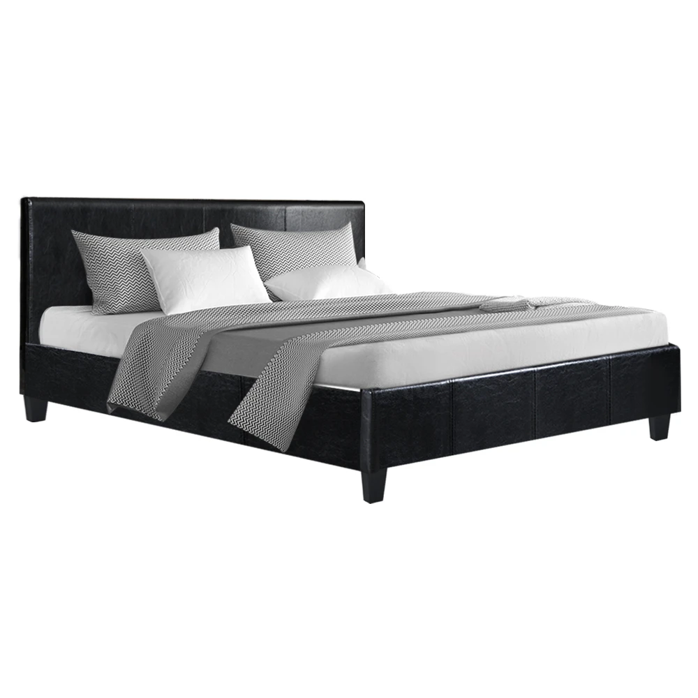 Artiss Bed Frame Double Size Black NEO