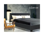 Artiss Bed Frame Double Queen Size Base Platform With Headboard Charcoal Fabric Neo Collection