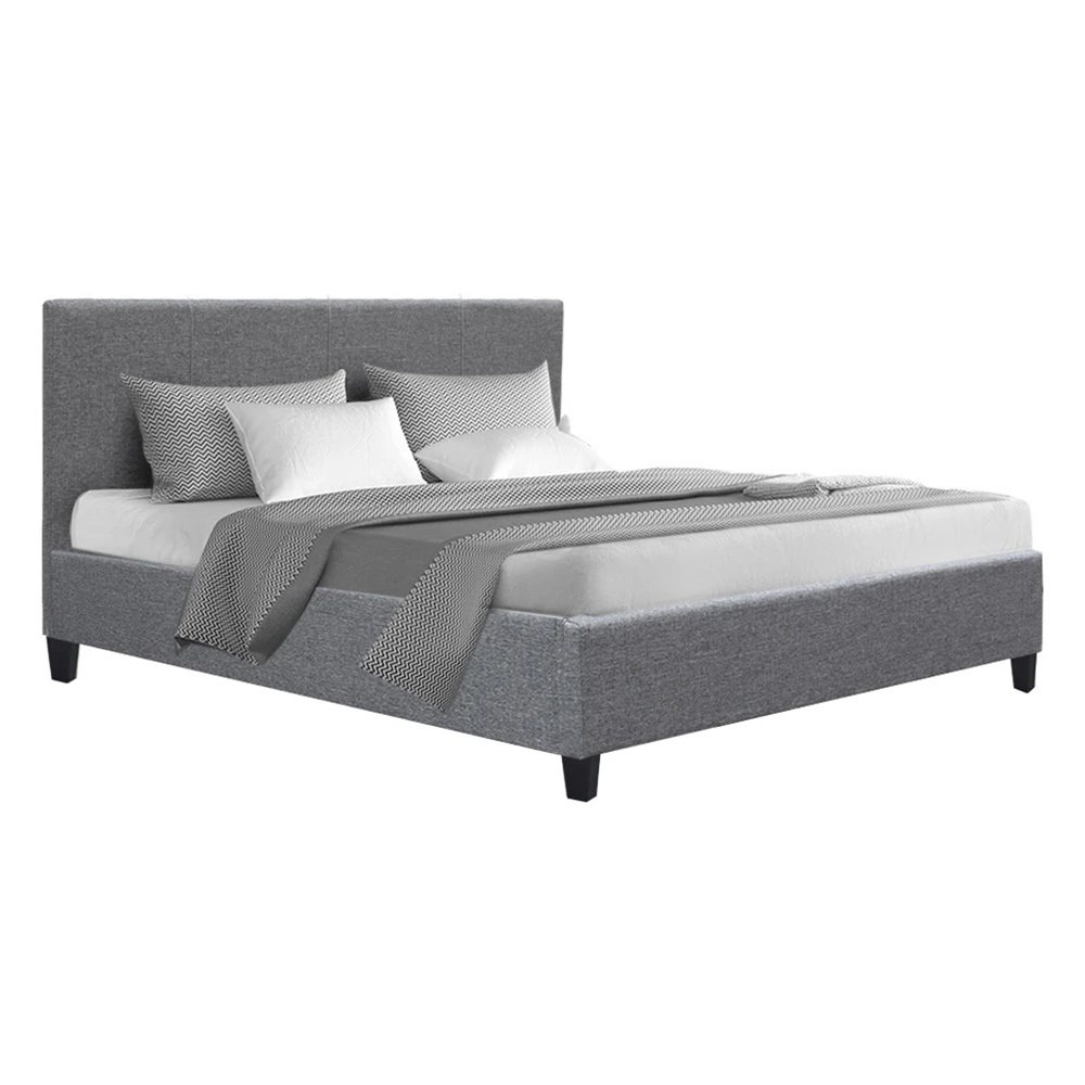 Artiss Bed Frame Queen Double King Single Size Grey Fabric Neo