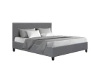 Artiss Bed Frame Queen Double King Single Size Grey Fabric Neo