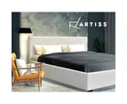 Artiss Bed Frame Double Queen King Single Size Base Platform With Headboard White Leather Neo Collection
