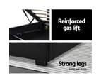 Artiss Gas Lift Bed Frame Queen Double Size Storage Base Black Leather Nino Collection 10