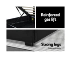 Artiss Gas Lift Bed Frame Queen Double Size Storage Base Black Leather Nino Collection