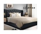Artiss Bed Frame Queen King Size Base Platform With French Provincial Headboard Charcoal Fabric Pier Collection 9