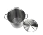 SOGA Stock Pot 198L Top Grade Thick Stainless Steel Stockpot 18/10 4