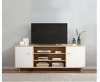 Foret 140cm TV Cabinet Stand Entertainment Unit Storage Open Shelf Wooden Maple