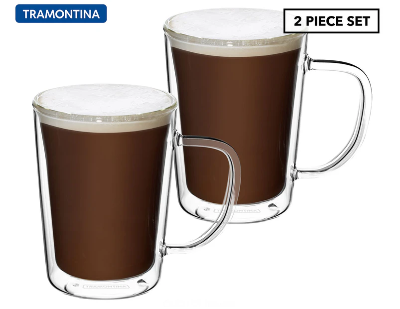 Set of 2 Tramontina 250mL Double Wall Coffee Cup