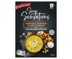 4 x 2pk Continental Soup Sensations Harvest Pumpkin & Sour Cream w/ Roasted Garlic Croutons 70g