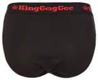 KingGee Men's Cotton Stretch Work Brief 3-Pack - Black/Multi