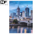 NF Living 80x110cm Melbourne Skyline Print Framed Wall Art