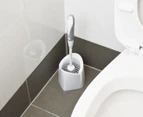 Panache Toilet Brush & Holder Set - White/Grey