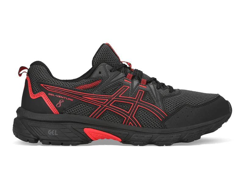 ASICS Men's GEL-Venture 8 Trail Running Shoes - Black/Electric Red