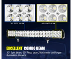 LIGHTFOX 20inch LED Light Bar Slim Dual Row Flood Spot Combo Beam 4X4 Offroad