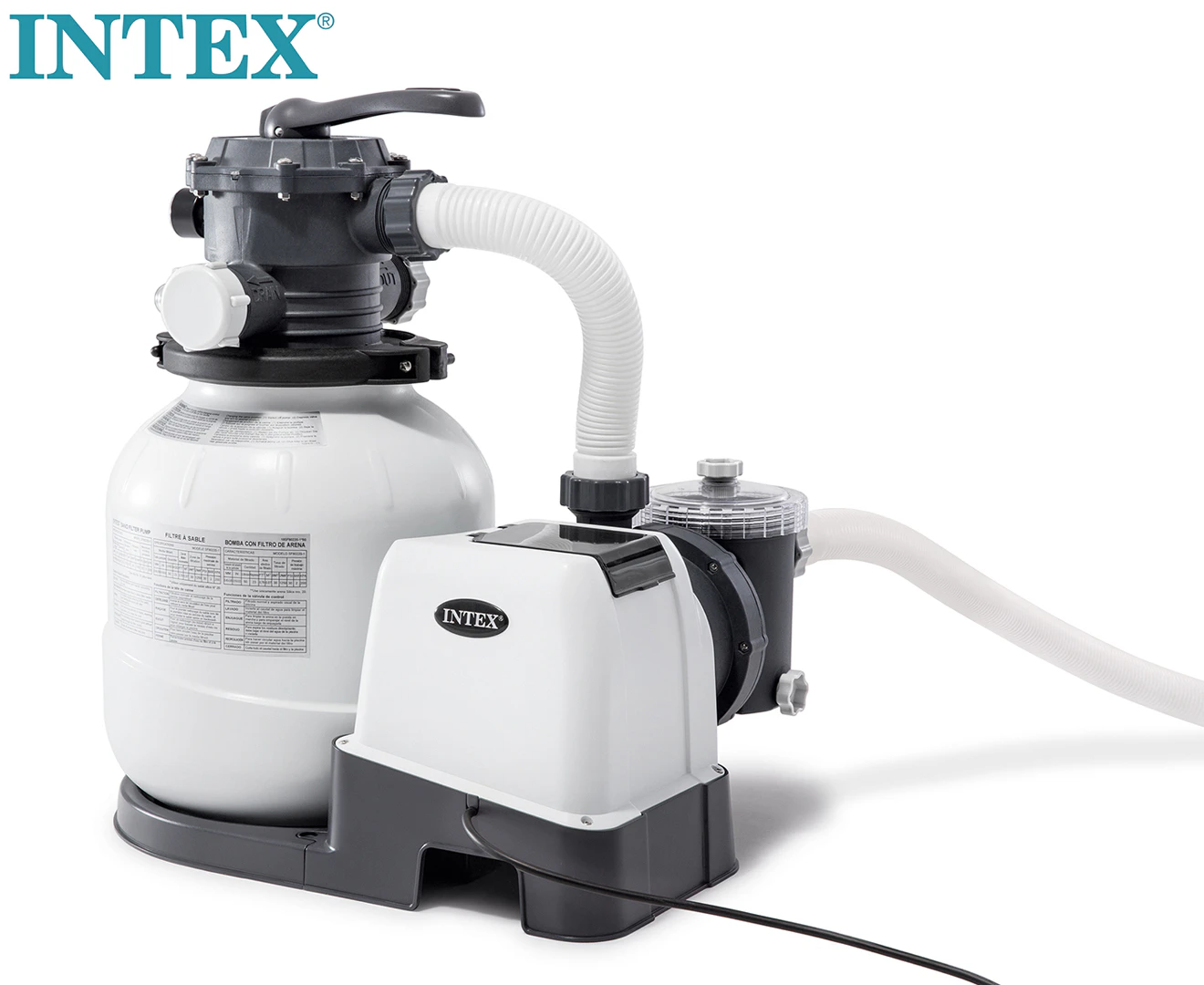 Intex SX2100 Cleaning Pump & Sand Filter For Above Ground Swimming Pool White