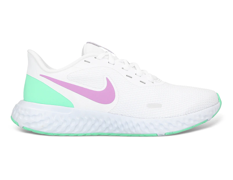 Nike Women's Revolution 5 Running Shoes - White/Violet Shock/Green Glow/Football Grey