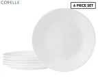 Set of 6 Corelle 17cm Livingware Bread + Butter Plates - Vitrelle - Winter Frost White
