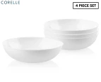 Set of 4 Corelle 1.35L Meal Bowls - Vitrelle - Winter Frost White