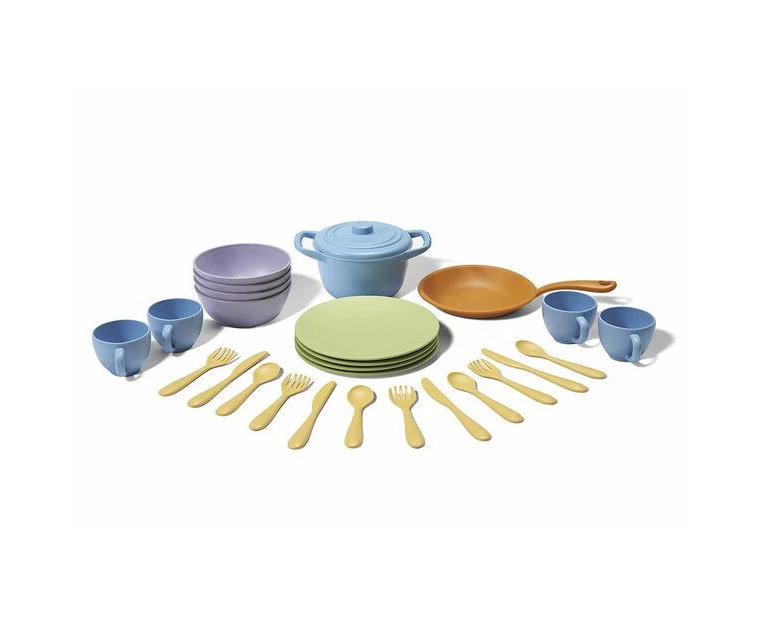 Green Toys Cookware Dining Set Kids/Childrens Pretend Play Toy Playset 2+