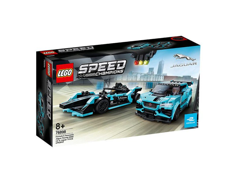 LEGO Speed Champions Formula E Panasonic Jaguar GEN2 Car & Jaguar I-PACE eTROPHY
