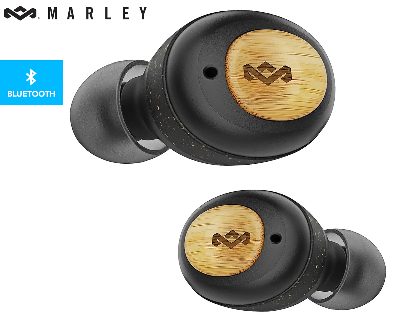 House of Marley Champion True Wireless Bluetooth 5.0 IPX4 Earphones Earbuds BLK