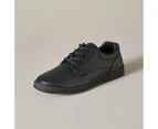 Target Grad Good Fit Lace-Up Leather School Shoes - Black