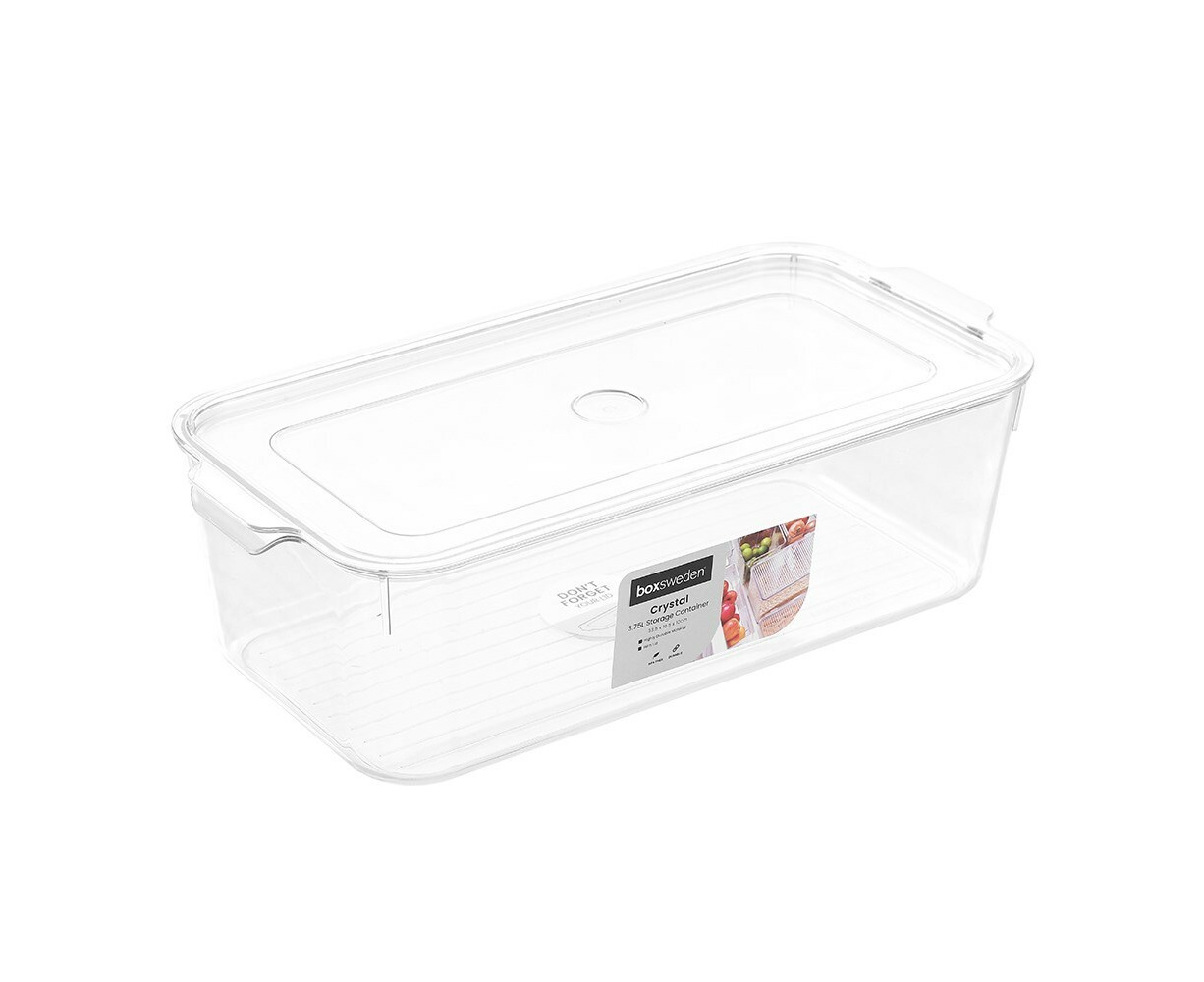 3PK Boxsweden Crystal 4L/21cm Pantry Storage Container - Clear