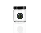 6x Lemon & Lime Soho 470ml Glass Preserve Jar Container Storage w/ Black Lid CLR