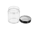 6x Lemon & Lime Soho 470ml Glass Preserve Jar Container Storage w/ Black Lid CLR