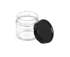 6x Lemon & Lime Soho 360ml Glass Preserve Jar Container Storage w/ Black Lid CLR