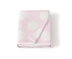 Bubba Blue Pink Polka Dots velour bath towel