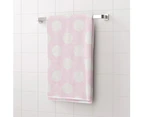 Bubba Blue Pink Polka Dots velour bath towel