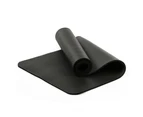 10Mm Thick Durable Nbr Yoga Mat Pad Non Slip Exercise Fitness Gym Pilates - Black