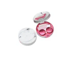 Marble Design Contact Lens Storage Case With Mirror - Gold