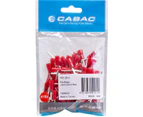 CABAC FB1.25-2-100  Flat Blade Connector Red 100Pk Wire Range 0.5 - 1Mm Squared    FLAT BLADE CONNECTOR RED 100PK