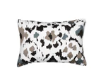Ikat Rectangle 50x35cm Embroidered Cushion Cover - Natural
