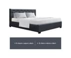 Artiss Gas Lift Bed Frame Double Queen Size Base With Storage Charcoal Fabric Vila Collection 2