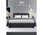 Artiss Gas Lift Bed Frame Double Queen Size Base With Storage Charcoal Fabric Vila Collection 3