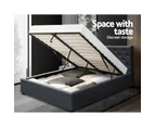 Artiss Gas Lift Bed Frame Double Queen Size Base With Storage Charcoal Fabric Vila Collection